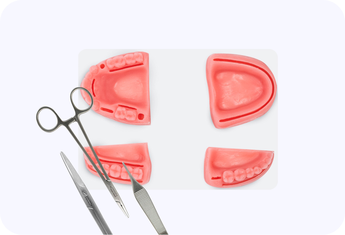 Dental surgical suturing kit