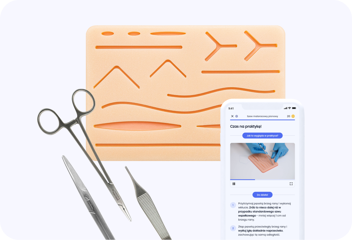 Suturing kit +  application for 3 months